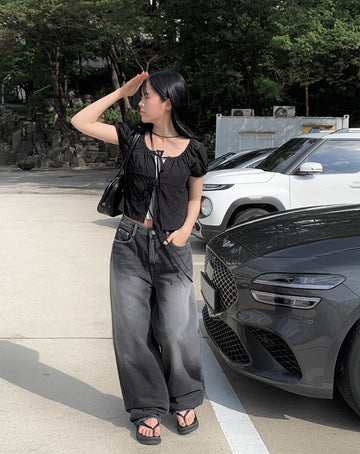 Empo Cut Washing Balloon Wide Pants